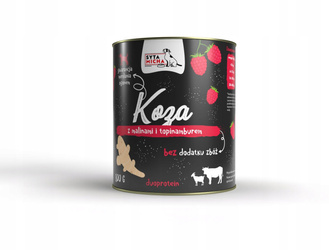 Mokra Karma dla psa Syta Micha z Kozą Malinami Topinamburem Wzbogacona Witaminami 800 g