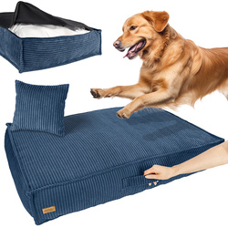 Legowisko dla dużego psa Łóżko Materac Posłanie dla psa Niebieskie XL 100x70 cm