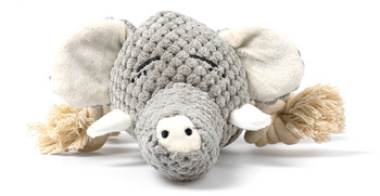 Pluszowy słoń ze sznurem dla psa