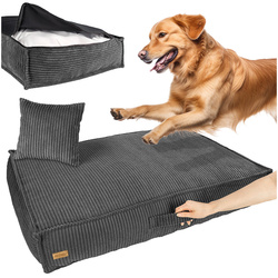 Legowisko dla dużego psa Łóżko Materac Posłanie dla psa Grafitowe XL 100x70 cm