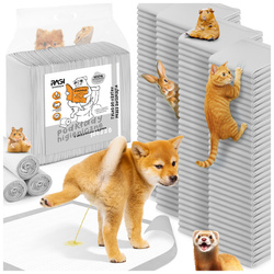 Podkłady dla psów Maty dla psa do sikania Z węglem Chłonne 60x60 100 szt.