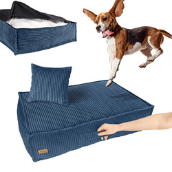 Legowisko dla psa Łóżko Materac Kanapa Posłanie dla psa Niebieskie L 80x60 cm