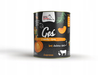 Mokra Karma dla psa Syta Micha Gęś z Morelami i Dynią Z Witaminami 800 g