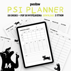 Planer Opieki nad Psem do Druku – Kompleksowa Organizacja Pielęgnacji Twojego Pupila