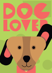 Plakat „Dog Lover” do druku (A3, PDF) – kolorowa grafika dla miłośników psów